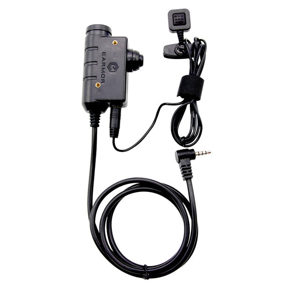 EARMOR M52 Tactical Headset PTT Adapter for Yaesu Radio with Finger Button