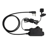 EARMOR Tactical Headset M52 PTT Adapter for Kenwood BaoFeng Radio with Finger Button