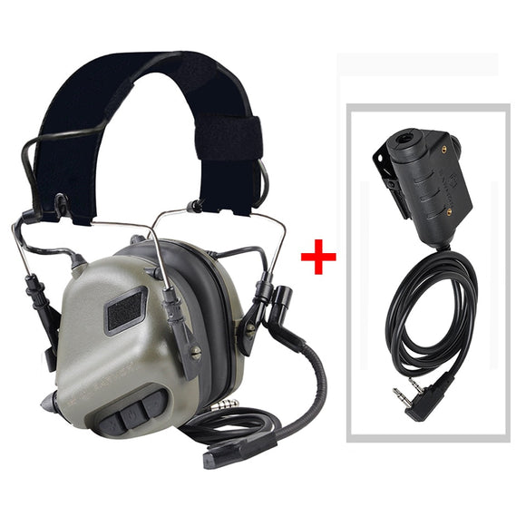 EARMOR M32 MOD4 Tactical Headset & M51 PTT Adapter Set Tactical Communication System