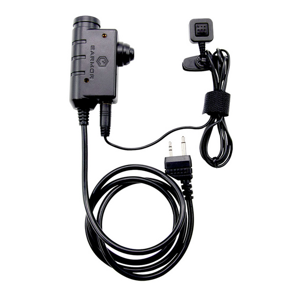 EARMOR M52 Tactical Headset PTT Adapter for Midland Radio with Finger Button