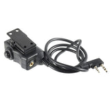 EARMOR Tactical Headset M52 PTT Adapter for Kenwood BaoFeng Radio with Finger Button